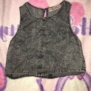 Denim Crop Tank Top